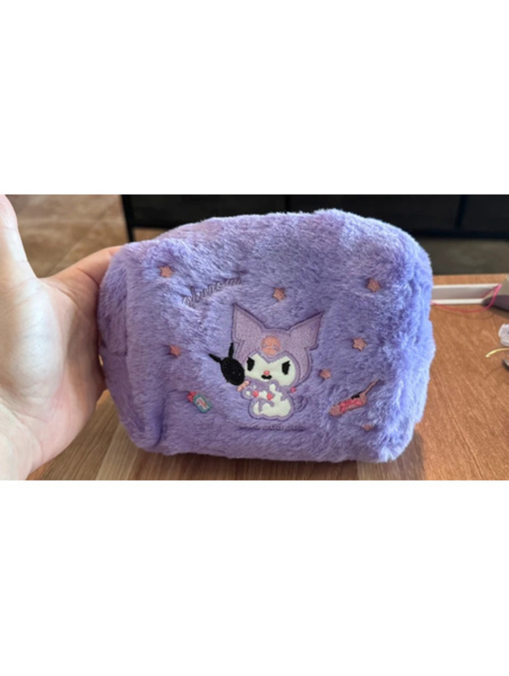 Fuzzy Kuromi Makeup/Pencil Bag